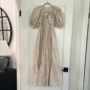 Adorable Anthropologie Somerset Style Cream Puff Sleeve Dress. Dress up or down